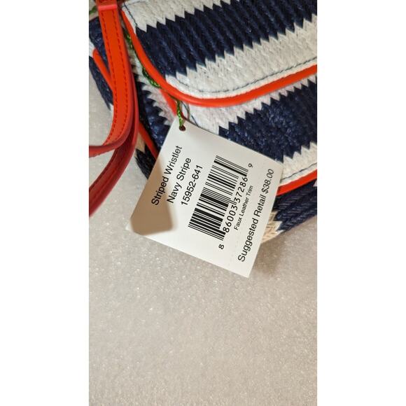 NWT Vera Bradley Striped Wristlet * NAVY STRIPE * Nautical Wallet Clutch NEW - Picture 3 of 5